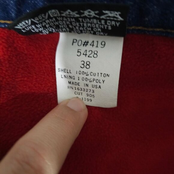 Caboose Moosewear 90s Polartec Flannel Lined Jeans 38 Made In USA 100% Cotton - Picture 6 of 7